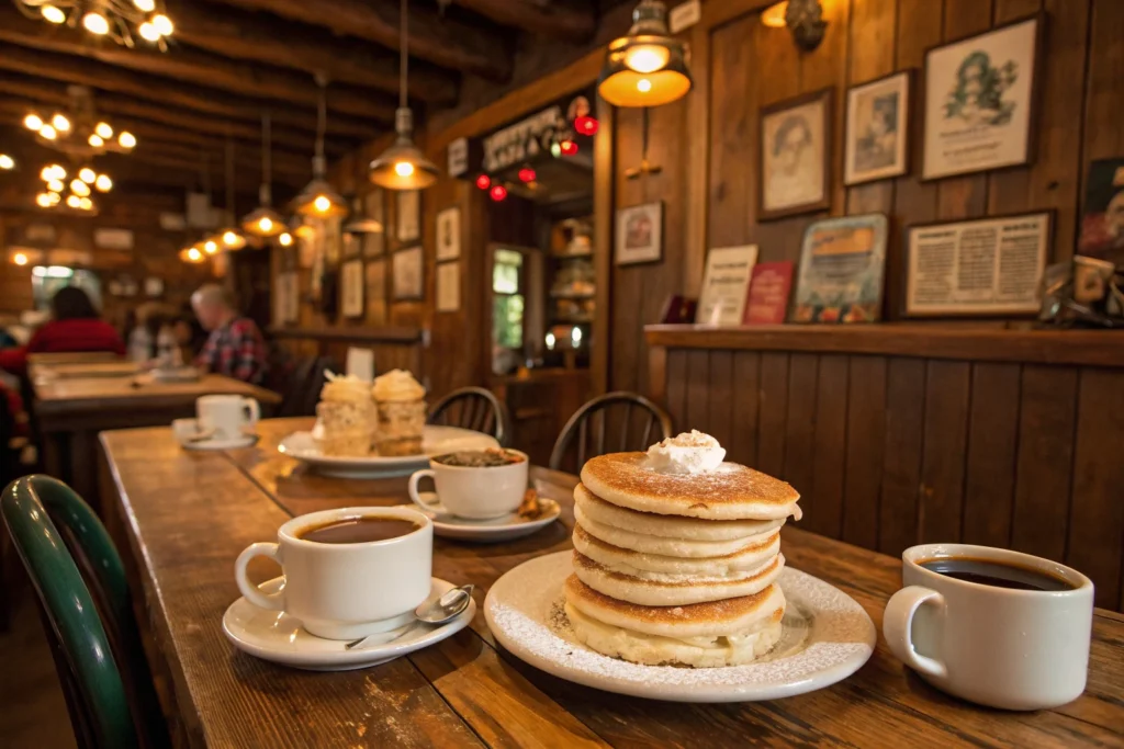 Recipe for Cracker Barrel Pancakes Cracker Barrel restaurant breakfast scene