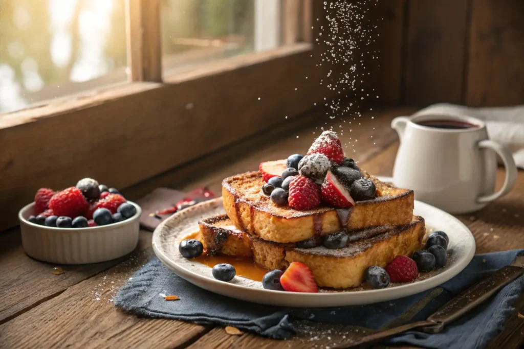 McCormick French Toast served with syrup and fresh berries